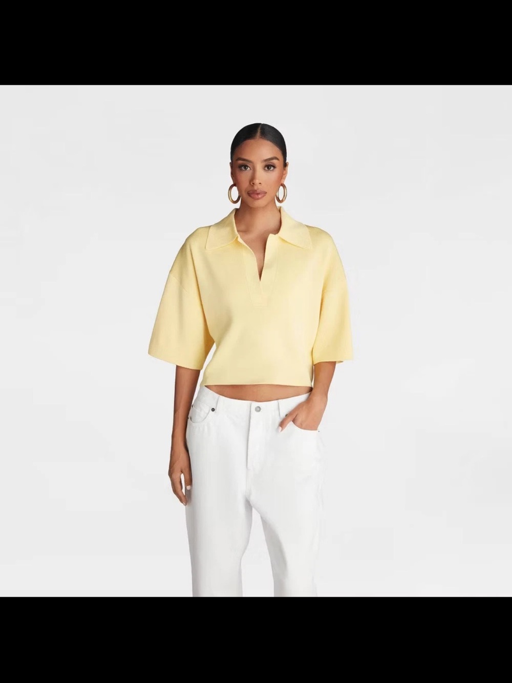 The Cropped Polo Sweater